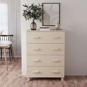 vidaXL Byrå HAMAR honungsbrun 79x40x103,5 cm massiv furu 340424