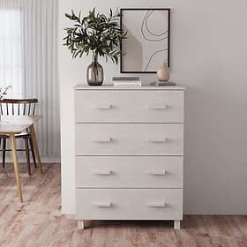 vidaXL Byrå HAMAR vit 79x40x103,5 cm massiv furu 340425