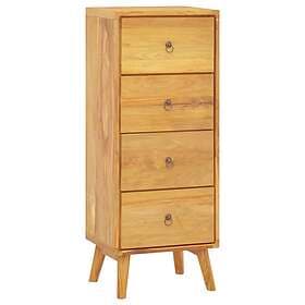 vidaXL Byrå 40x30x100 cm massiv teak 340736