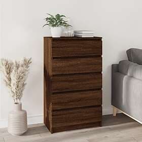 vidaXL Byrå brun ek 60x36x103 cm konstruerat trä 823023