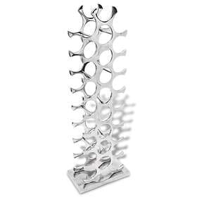 vidaXL Vinställ i aluminium 27 flaskor silver 243503