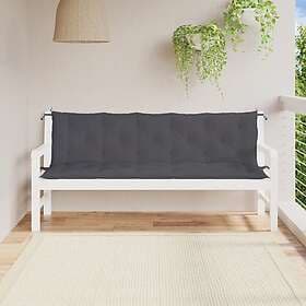 vidaXL Bänkdyna för trädgården antracit 180 cm oxfordtyg 315028