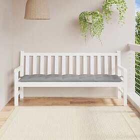 vidaXL Bänkdyna för trädgården grå 180x50x7 cm oxfordtyg 314969