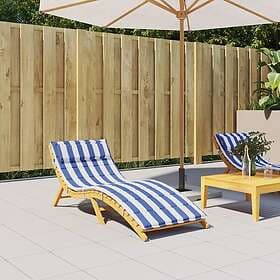 vidaXL Dyna till solsäng blå&vit randig 180x60x3 cm oxfordtyg 361867