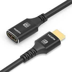 NÖRDIC HDMI förlängningskabel 1,5m 8K60Hz 4K144 HDMI 2,1 48Gbps Ultra High Speed HDMI