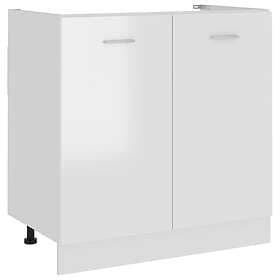 vidaXL Underskåp för diskho vit högglans 80x46x81,5 cm konstruerat trä 801201