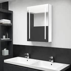 vidaXL Spegelskåp med LED vit 50x13x70 cm 326501