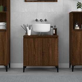 vidaXL Tvättställsskåp brun ek 58x33x60 cm konstruerat trä 821267