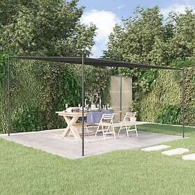 vidaXL Paviljong antracit 4x4 m 180g/m² tyg och stål 362465