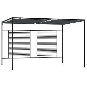 vidaXL Paviljong med infällbart tak 4x3x2,3 m gräddvit 180g/m² 313625