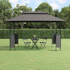 vidaXL Paviljong med tak antracit 400x300x270 cm stål 360142