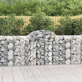 vidaXL Gabioner bågformade 15 st 200x50x100/120 cm galvaniserat järn 3146333