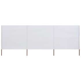 vidaXL Vindskydd 3 paneler tyg 400x160 cm sandvit 47148