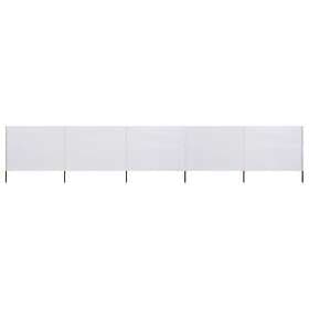 vidaXL Vindskydd 5 paneler tyg 600x80 cm sandvit 47154
