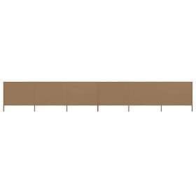 vidaXL Vindskydd 6 paneler tyg 800x160 cm taupe 47183
