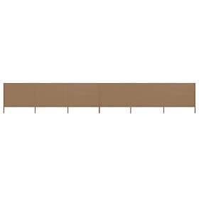 vidaXL Vindskydd 6 paneler tyg 800x120 cm taupe 47177