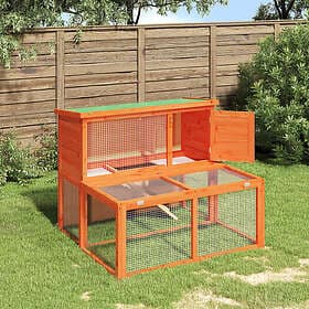 vidaXL Kaninbur brun 102x90x84,5 cm massiv furu 172283