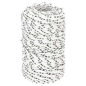 vidaXL Båtlina flätad vit 2 mm x 100 m polyester 152743