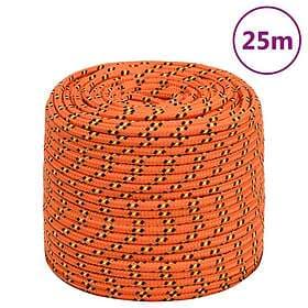 vidaXL Båtlina orange 6 mm 25 m polypropylen 152655