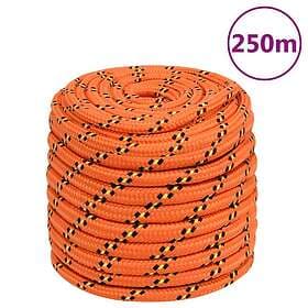 vidaXL Båtlina orange 16 mm 250 m polypropylen 152681