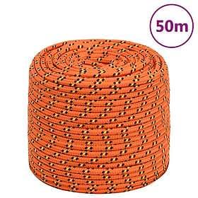 vidaXL Båtlina orange 6 mm 50 m polypropylen 152656