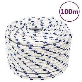 vidaXL Båtlina vit 14 mm 100 m polypropylen 152305