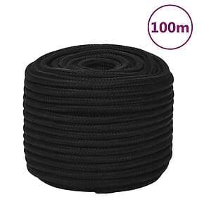 vidaXL Rep svart 12 mm 100 m polyester 152828