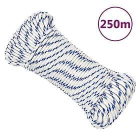 vidaXL Båtlina vit 3 mm 250 m polypropylen 152272