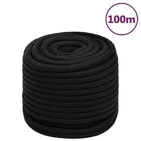 vidaXL Rep svart 18 mm 100 m polyester 152839
