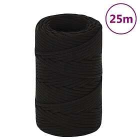 vidaXL Rep svart 20 mm 25 m polyester 152792