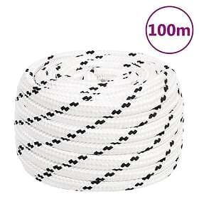 vidaXL Rep vit 18 mm 100 m polyester 152788