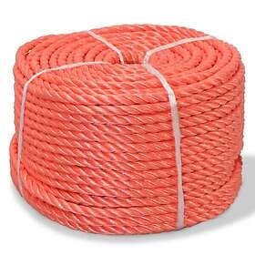 vidaXL Tvinnat rep i polypropylen 14 mm 250 m orange 143839