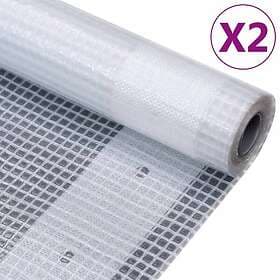 vidaXL Leno presenning 2 st 260g/m² 4x3 m vit 3082827