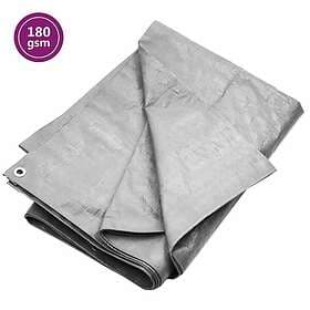 vidaXL Presenning 180g/m² 4x6 m grå HDPE 151488