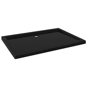 vidaXL Duschkar rektangulärt ABS svart 80x110 cm 148918