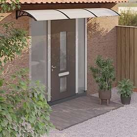 vidaXL Entrétak svart och transparent 300x80 cm polykarbonat 153578