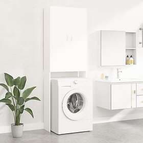 vidaXL Tvättmaskinsskåp vit 64x25,5x190 cm 808413