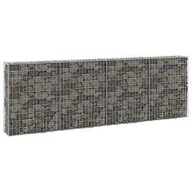 vidaXL Gabionmur galvaniserat stål 300x30x100 cm 147821