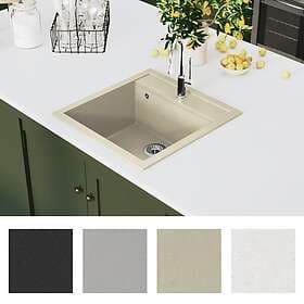 vidaXL Diskho granit enkel beige 144856