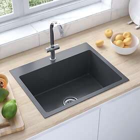 vidaXL Handgjord diskho svart rostfritt stål 51511