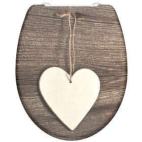 vidaXL SCHÜTTE Toalettsits med mjuk stängning duroplast WOOD HEART 435107