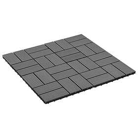 vidaXL Trall 22 st 30x30 cm 2 kvm WPC grå 277807