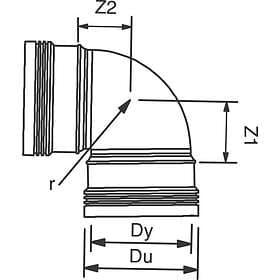 Wavin 32 X 88,5° Wafix Pp Pluss Bend Hvit