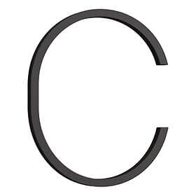 Habo Husbokstav Contemporary C Svart 120Mm