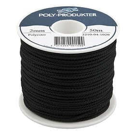 Poly-Produkter Polyestersilkelina Svart Ø2Mm 50M