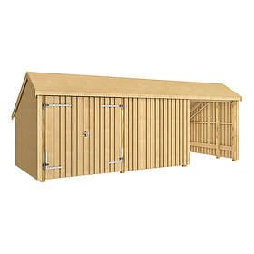 Plus Förråd 3-Moduler Obehandlad 627X248X250Cm 15,5M²