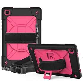 Samsung Galaxy Tab A7 10,4 T500 T505 Skal med Handgrepp och Strap Magenta Svart