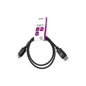 Deltaco DisplayPort-kabel, DP 1,4, 8K@60Hz, 1m, svart