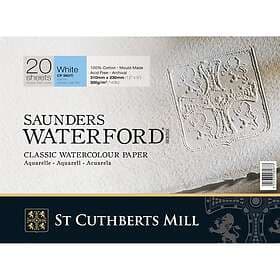 Waterford St Cuthberts Mill Saunders Akvarellblock White CP/NOT 31x23 cm 300g