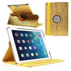 MTK Fodral iPad Air / iPad 9,7 2017 & 2018 360 rotation Krokodil Guld